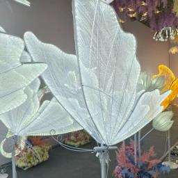 Luzes de borboleta LED para casamento, adereços decorativos de fundo, borboleta luminosa, guia rodoviário, iluminação para festa, 60cm - Image 5