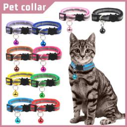 Coleira reflexiva ajustável de gato e cachorro, Cartoon Cat Head Pet Collar, Colar Pet, Acessórios de moda, 1pc - Image 1