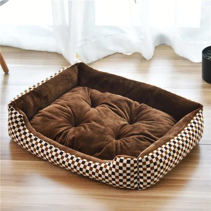 Animais de estimação gato dormir cama para animais de estimação canil almofada cama para cão gato animal de estimação sofá cães suprimentos cão de estimação calmante casa morna almofada para filhote de cachorro lavável - Image 1