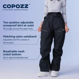 Copozz inverno 3l calças de esqui dos homens calças soltas ao ar livre snowboard à prova de vento à prova dwindproof água calças de neve manter quente roupas de esqui das mulheres - Image 4