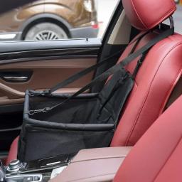 Assento dobrável para carro para animais de estimação, impermeável, respirável, Oxford, bolsa de viagem para cães pequenos e médios, filhotes e animais - Image 2