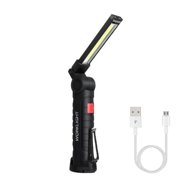 Lanterna LED recarregável portátil, luz de trabalho, gancho pendurado, magnético com bateria builtin, usb, flash light, camping, tocha de reparo - Image 1