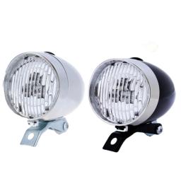 Luz dianteira de bicicleta vintage retro com prateleira, farol de aviso de segurança, luzes de equitação noturna, acessórios de ciclismo 3 LED 1pc - Image 2