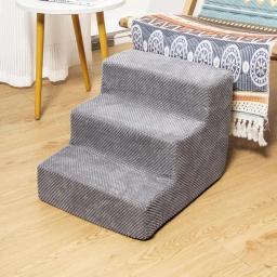 Rampa removível antiderrapante ao ar livre para animais de estimação, Escadas 3-Steps para cães pequenos e gatos, Cama e escada do sofá, Pet Shop - Image 4