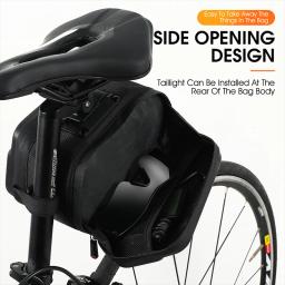 West biking bolsa de selim à prova d'água para bicicleta, bolsa dupla de liberação rápida, bolsa traseira de assento de bicicleta 2.6-2.7l, bolsa de ferramentas de ciclismo - Image 5