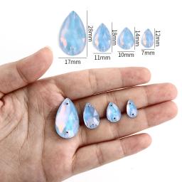 Gota Sew On Rhinestone Flat Back Contas de vidro, Strass para costura, enfeite Applique para roupas DIY, vestido e chapéus - Image 5