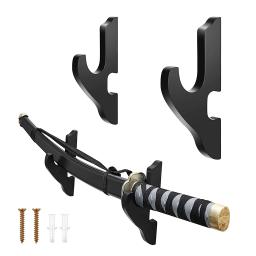 Parede de madeira Espada Stand Holder, Samurai Katana, Tanto gancho Hanger, Display Rack ajustável para faca, Cosplay Wand - Image 1
