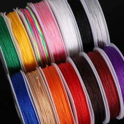 Colorido Nylon Macramé Corda Fio, trançado String, DIY Beading Jóias, Corda Cabo, Descobertas Pulseira, 3 Rolo, 10m por Rolo, 0.8mm - Image 2