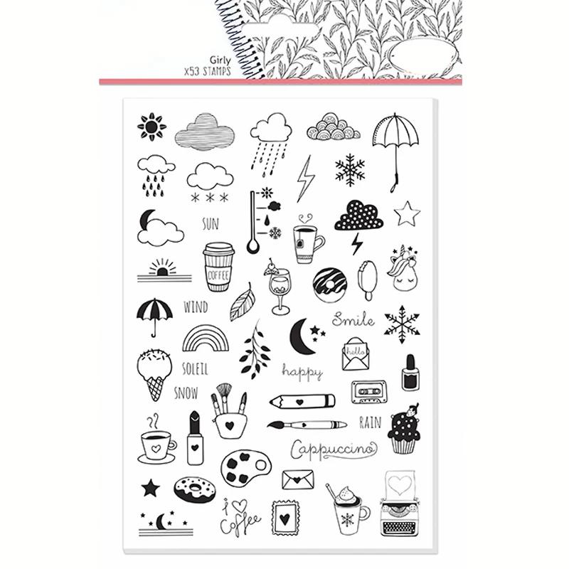 Kljuyp feminino claro selos scrapbook papel ofício claro carimbo scrapbooking - Image 1