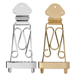 6 cordas de guitarra trapézio tailpiece ponte para archtop jazz guitarra peças reposição chrome & ouro acessórios tailpiece - Image 5