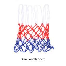 Rede de basquete de nylon durável, rede de substituição universal, em malha grossa, três cores, padrão - Image 6