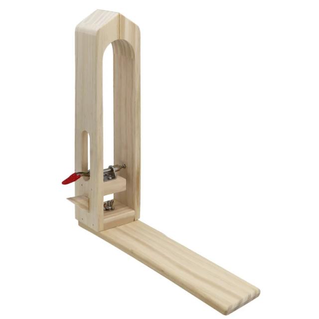 Braçadeira de Costura em Couro para Artesanato DIY com Madeira de Faia - Ferramenta Essencial para Fixação e Costura de Projetos Artesanais