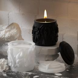 Molde resina para jarra, estátua anjo, molde silicone com tampa, recipiente armazenamento, conjunto moldes - Image 5