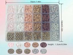 Flat Polymer Clay Bead Bracelet Kit, Heishi Beads para Meninas, DIY Amizade Pulseira Kit para Adultos, 2370Pcs - Image 2