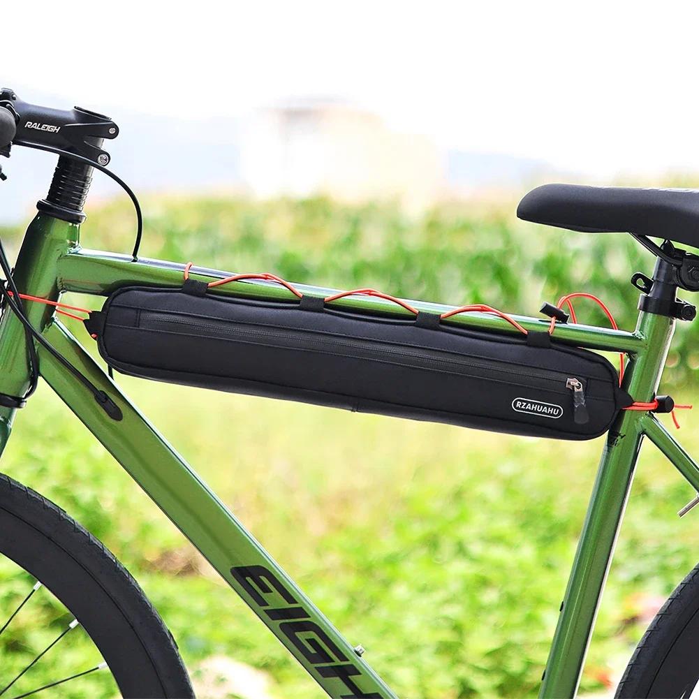 Nylon Waterproof Front Tube Frame Bicycle Bag, Bolsa de bicicleta, caixa do telefone, grande capacidade, fácil instalação, acessórios de ciclismo - Image 1