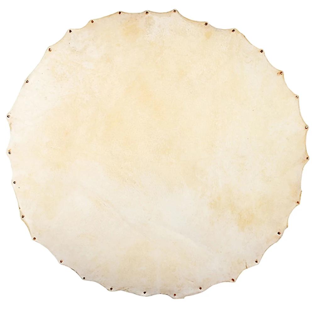 Tambor de pele de cabra, acessórios de pele de percussão, substituições de peças de pele de cabra, capas de tambor, pele de cabra, estilo aleatório - Image 1