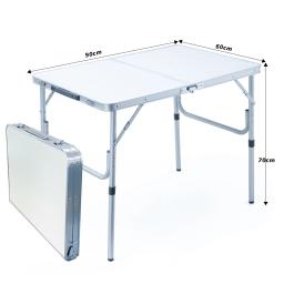 Mesa de acampamento dobrável para piquenique, mesa portátil dobrável leve de alumínio para churrasco de quintal de jardim ao ar - Image 6