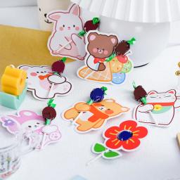 Cartões de Papel Pirulito de Páscoa para Crianças, Desenhos Animados, Coelho, Frango, Envolvendo Suprimentos De Decoração De Festa Temático, Pacote De Presentes De Doces, 50Pcs por Conjunto - Image 2