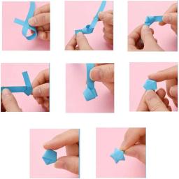 540 folhas origami estrelas papéis dupla face sorte colorido estrela tiras 27 cores decoração papel dobrável para artes artesanato suprimentos - Image 5