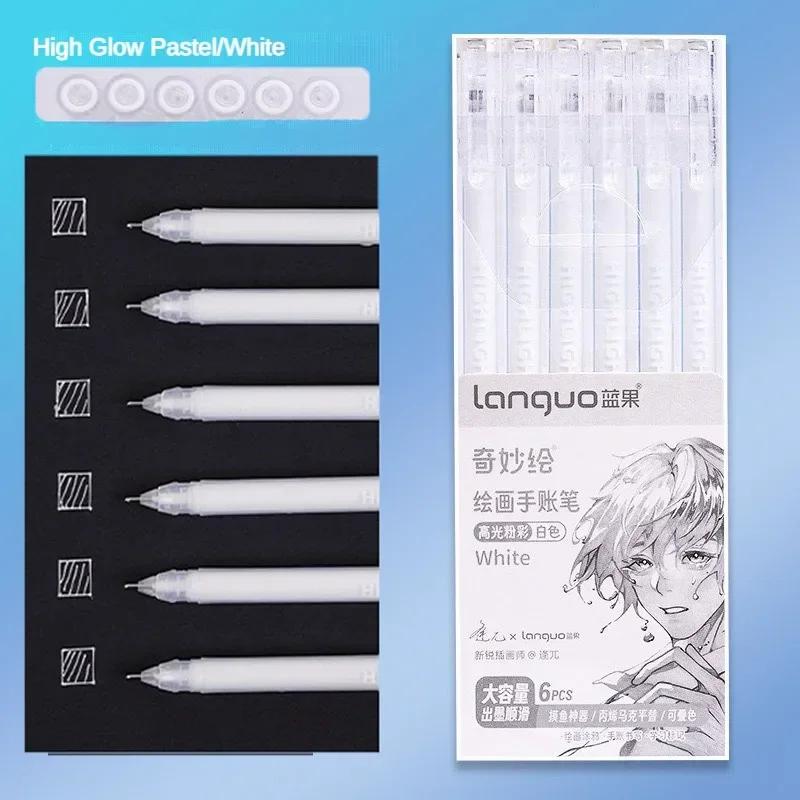9/99 cores morandi gel caneta manual 0.5mm estudantes escrita pintura desenho arte marcadores caneta papelaria material escolar - Image 1