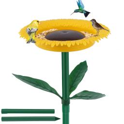 Alimentador floral ao ar livre do pássaro, Alimentador selvagem do pássaro, Tigela de banho, Bandeja de forma floral, Jardim decorativo - Image 1