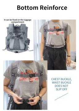 Mochila dobrável grande, suprimentos para animais de estimação, respirável, bolsa de expansão de ombro duplo, com carga de 10kg - Image 4