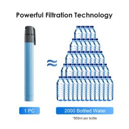Outdoor Mini Water Filter Straw, Emergência portátil Sistema de filtragem de água para acampar e caminhar, purificador de água, 1-4pcs - Image 2