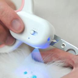Cortador de unhas profissional LED para animais de estimação, aparador de garras com trava de segurança, tesoura para cães e gatos - Image 2