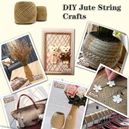Cabo de juta natural fita arcos artesanato festa de casamento vintage juta corda costura natal artesanal diy decoração acessórios - Image 5