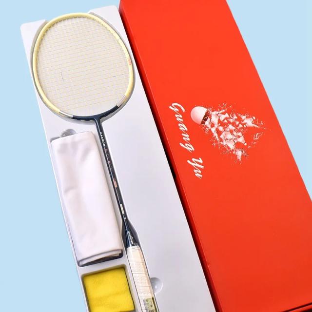 GuangYu Raquete de Badminton Fibra de Carbono Ultraleve 6U