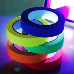 Auto-adesivo Gaffer Fita Fluorescente, Reativa Luz Negra Etiqueta Reativa, Decoração de Casa, Artesanato DIY, Fotografia, 6pcs por conjunto - Image 5