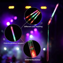 5pcs Piscando LED Wand Sticks Varinhas Brilhantes Cheer Wands Multicolor Light Up Wands Com Cordões Para Música Concerto Party Favor - Image 5