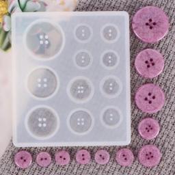 Molde De Silicone Artesanal Criativo, Buraco De Resina DIY, Botão Pingente, Molde de Arte Antiaderente, Ferramentas De Cozimento De Bolo, Acessórios - Image 2
