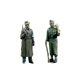 Resina figura modelo kit diecast cena, brinquedo DIY membro modelagem, 2 figuras, 1:35 Diorama - Image 2