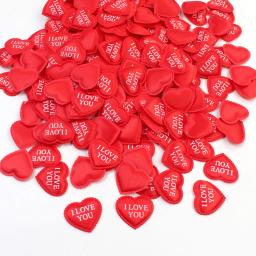 100 pçs em forma de coração esponja confetes pétalas de mesa com letras para o dia dos namorados decorações da festa de aniversário do casamento - Image 4