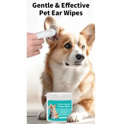 Toalhetes de limpeza para Pet, Ear Care Products, Fingertips, Ear Mite Removal, Cat and Dog Products, 50 PCs - Image 5