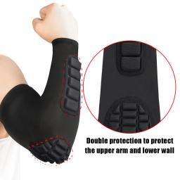 1pc esportes proteção do cotovelo favo de mel anti-colisão proteção de pressão braço manga basquete ciclismo fitness equipamentos de proteção - Image 3