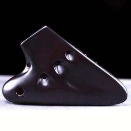 Retro Triplo Cerâmica Ocarina, 12 Buracos, Alto C Key, AC, Handmade, Fumado Instrumentos Musicais, Iniciante, Instrumentos de Sopro - Image 4