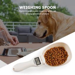Alimentos para animais de estimação pesando colher escala ferramenta de medição eletrônica cão gato tigela medição colher cozinha escala lcd digital display - Image 3