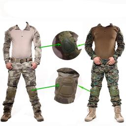 Combate tático Uniforme Joelheira & Cotovelo Protetor Pad para Paintball Airsoft Terno Militar Joelheiras Cotovelo Almofadas Apenas para Sapo Terno - Image 1