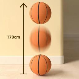 Jogo De Basquete Dribble Indoor Com Tampa Removível, Basquete Silencioso Com Zíper, Alta Elasticidade, 7 in - Image 1