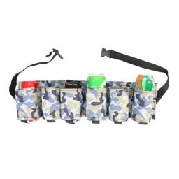 Fannypack de Armazenamento de Bebidas Ajustável, Cinto De Cerveja Titular, Cintura Pack, 6 Bolsos, Camuflagem, Portátil, 6 latas - Image 4