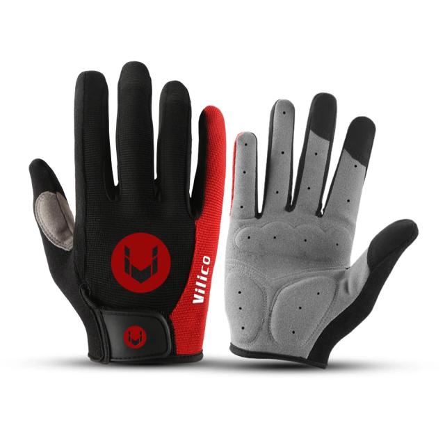 Luvas de Ciclismo Antiderrapantes com Dedo Completo para Homens - Almofadadas, Respiráveis e Ideais para MTB em Todas as Condições