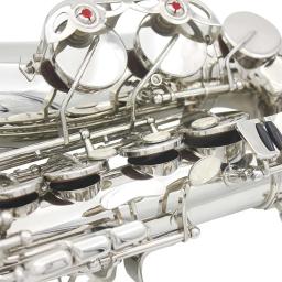 Saxofone Alto SLADE-Eb com Case, Saxofone Alto Eb, E Flat Brass Body, Carved White Shell, Case Strap, Luvas, Reeds Acessórios Set - Image 5