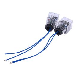 Suporte da lâmpada pneumática transparente, válvula solenóide hidráulica Plug, caixa de junção eletroímã com lâmpada, DC 24V, AC 220V - Image 3