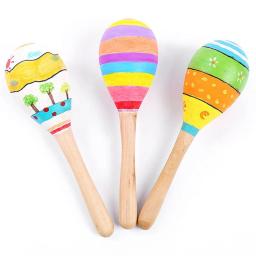 8 pçs brinquedos maraca de madeira crianças instrumento brinquedos chocalhos musicais maracas instrumentos shaker shakers para criança - Image 2