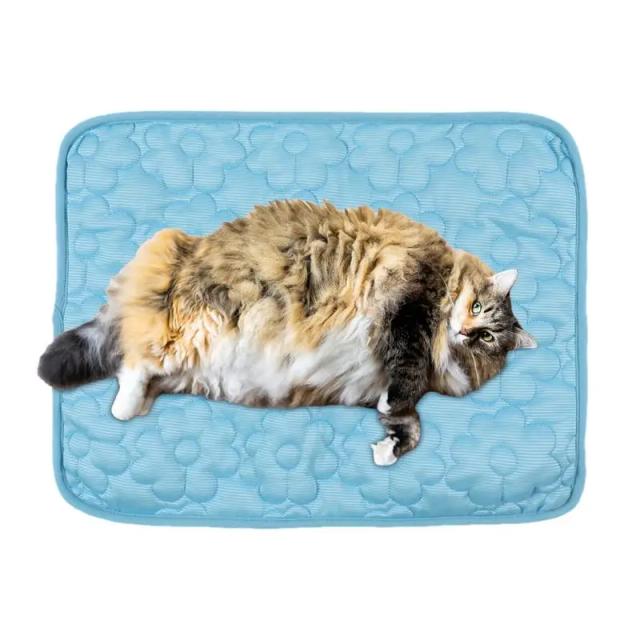 Almofada Resfriante Dobrável para Pets - Tecido Gelado de Verão Sem Necessidade de Congelamento
