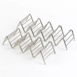 Suporte de Taco de Aço Inoxidável, Food Rack, Conchas, 1-4 Slots, Ferramenta De Cozimento De Cozinha, Suporte De Torta, Bakeware, Ferramentas De Cozinha - Image 6