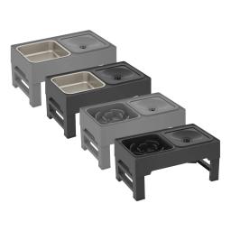 Tigelas de alimentação com água com suporte, tigela para cachorros, altura ajustável, tigela de comida para cães pequenos e gatos - Image 6
