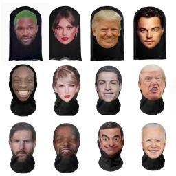 Cosplay 3d impresso kanye máscara estiramento malha máscara facial completa homens e mulheres role play cocar hip hop moda balaclava cocar - Image 1